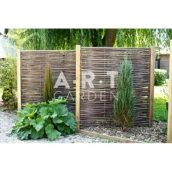 Panneau Claustra En Noisetier Tressé En Horizontal Qualité Pro. Clôture Naturelle Bois -Pas Cher Plante Douce Magasin panneau claustra en noisetier tresse en horizontal qualite pro cloture naturelle bois 1 3