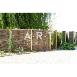 Panneau Claustra En Noisetier Tressé En Horizontal Qualité Pro. Clôture Naturelle Bois -Pas Cher Plante Douce Magasin panneau claustra en noisetier tresse en horizontal qualite pro cloture naturelle bois 1 5